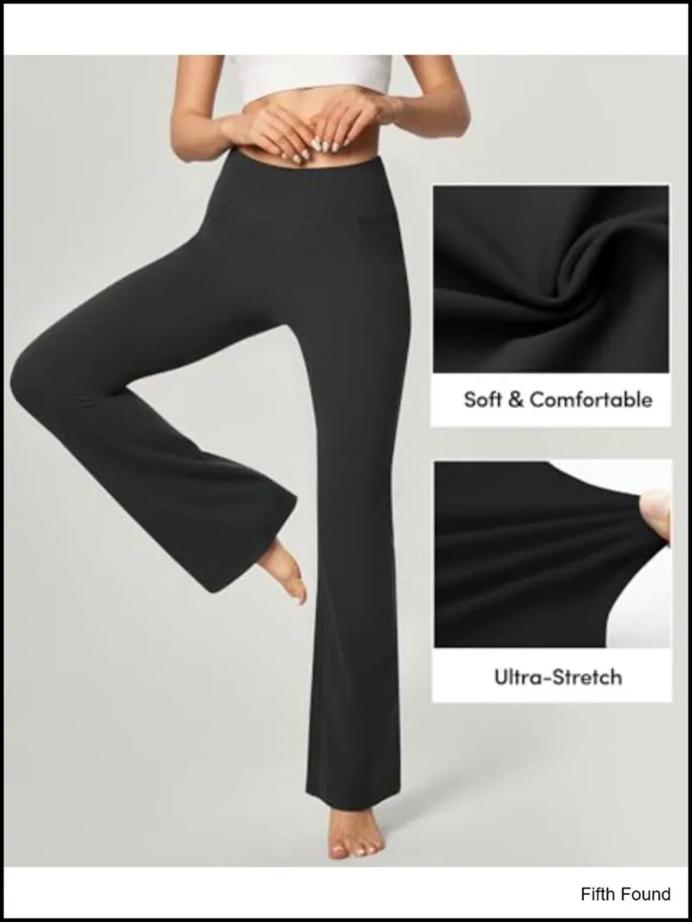 Wide Leg High Waist Bootcut Yoga Pants with Pockets Tummy Control Flare Leggings